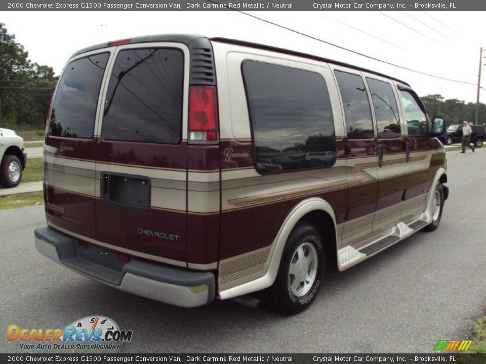 2000 Chevrolet Express G1500 Passenger Conversion Van Dark Carmine Red Metallic / Neutral Photo #8