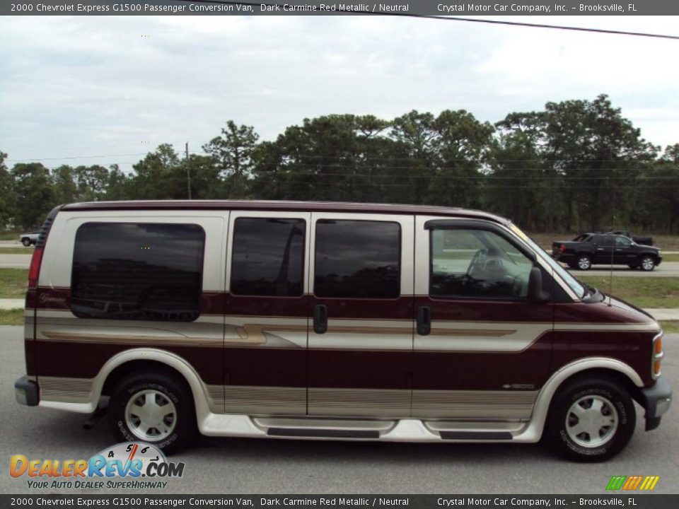 2000 Chevrolet Express G1500 Passenger Conversion Van Dark Carmine Red Metallic / Neutral Photo #9