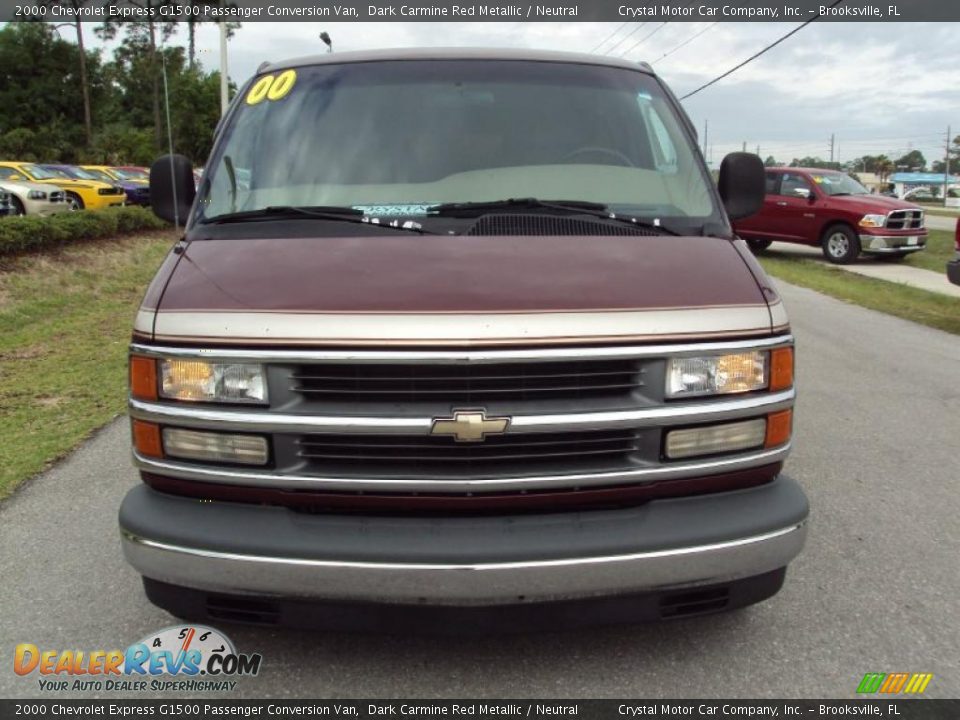 2000 Chevrolet Express G1500 Passenger Conversion Van Dark Carmine Red Metallic / Neutral Photo #13