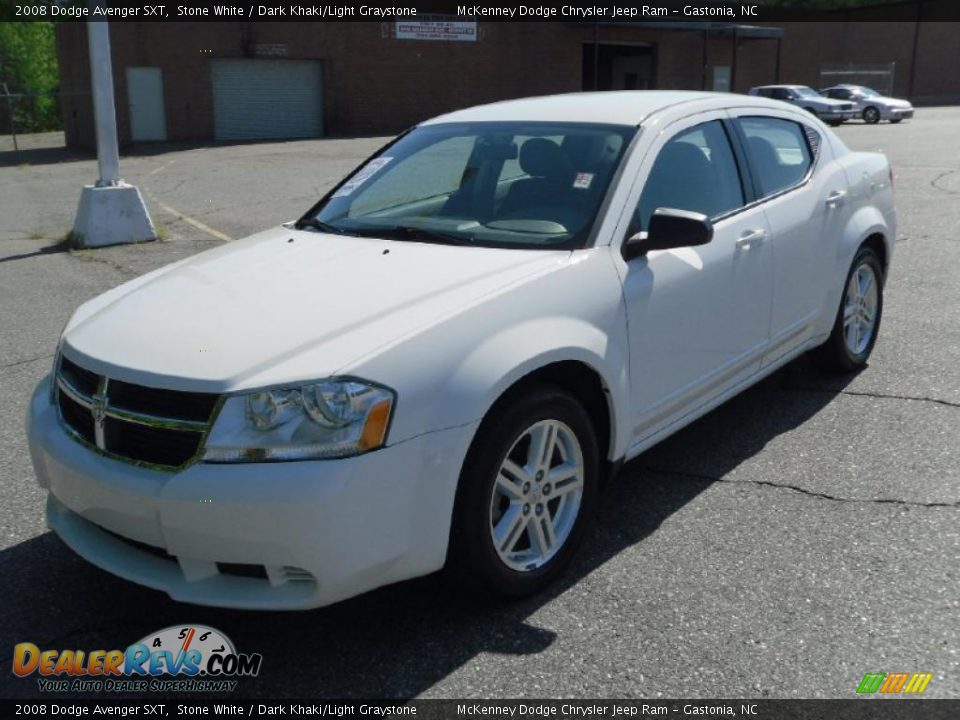 2008 Dodge Avenger SXT Stone White / Dark Khaki/Light Graystone Photo #1