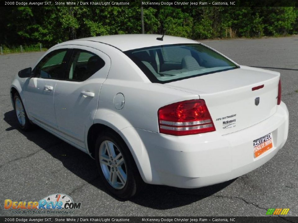 2008 Dodge Avenger SXT Stone White / Dark Khaki/Light Graystone Photo #2