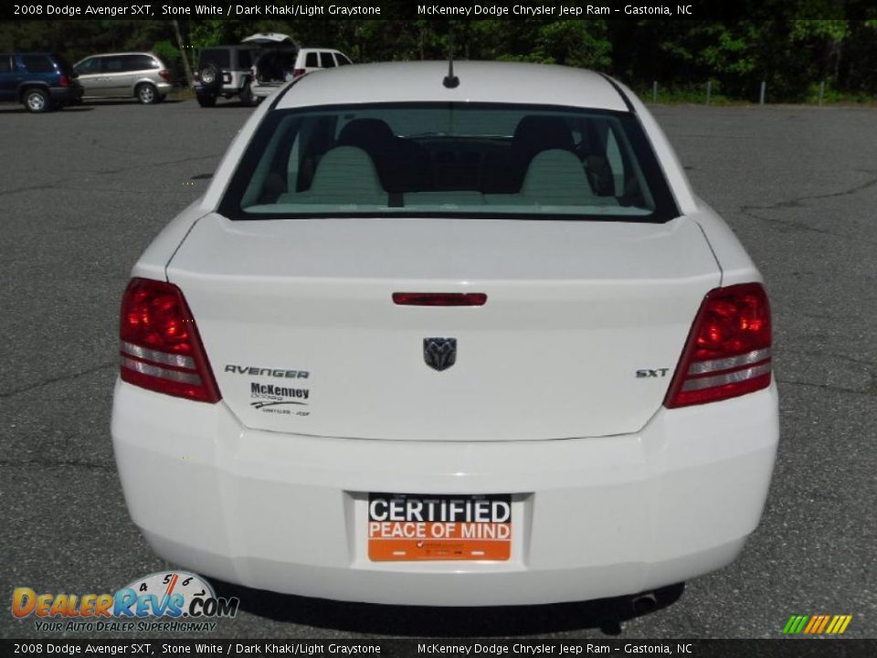 2008 Dodge Avenger SXT Stone White / Dark Khaki/Light Graystone Photo #3
