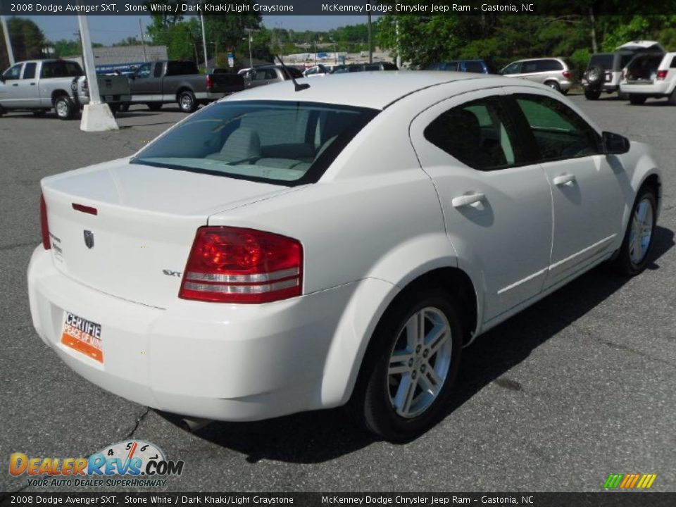 2008 Dodge Avenger SXT Stone White / Dark Khaki/Light Graystone Photo #4
