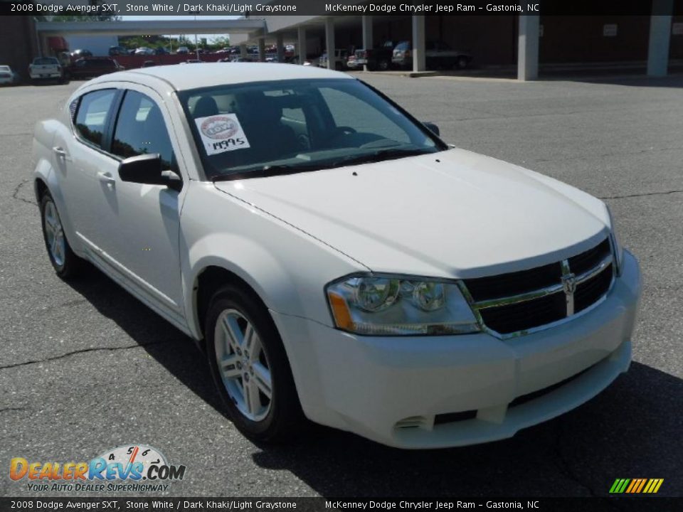 2008 Dodge Avenger SXT Stone White / Dark Khaki/Light Graystone Photo #5