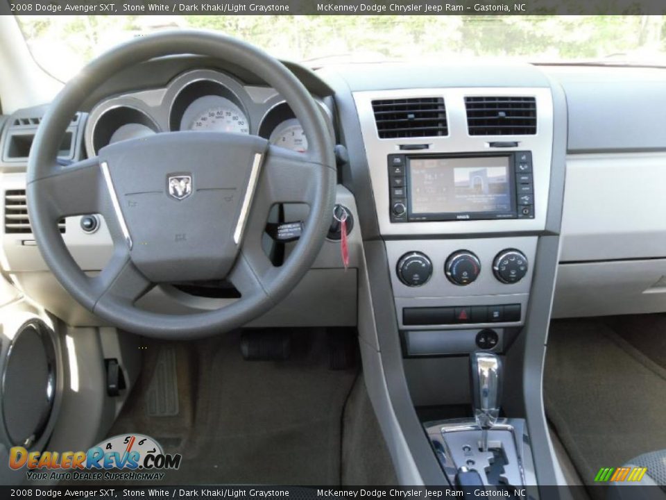 2008 Dodge Avenger SXT Stone White / Dark Khaki/Light Graystone Photo #13