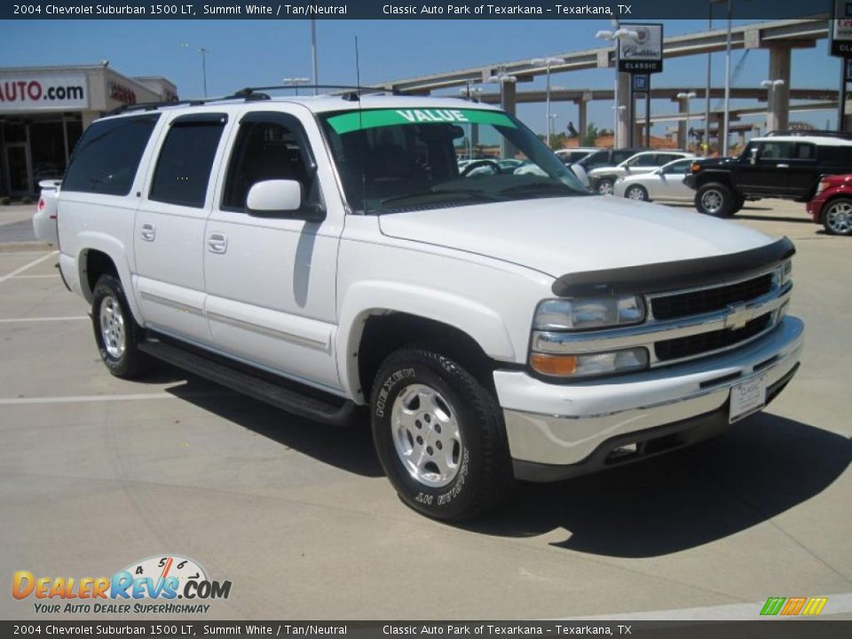 2004 Chevrolet Suburban 1500 LT Summit White / Tan/Neutral Photo #2