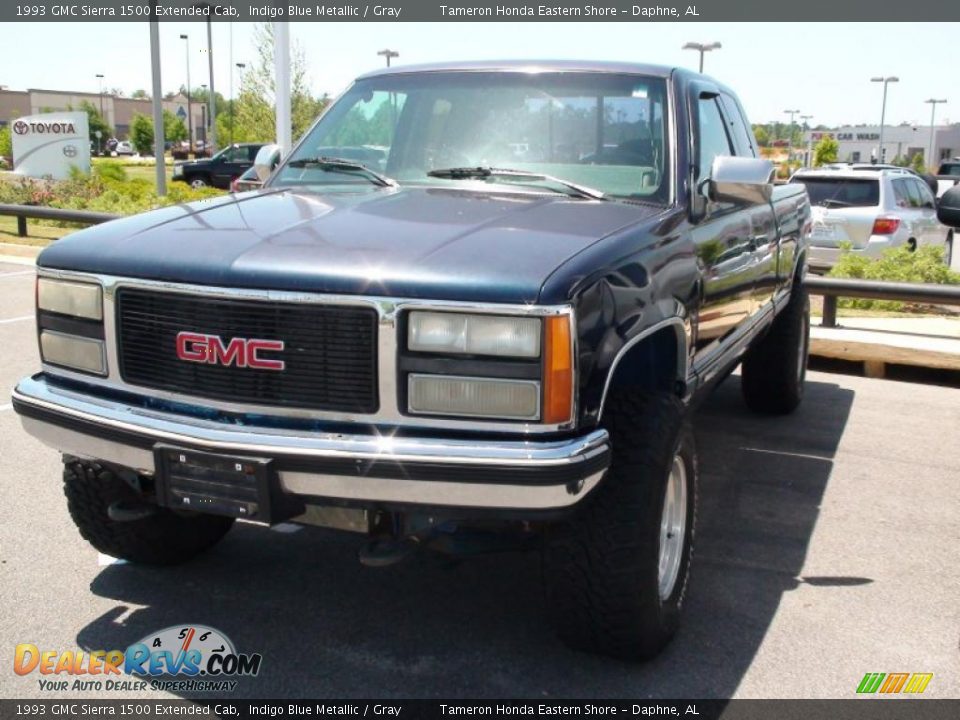 1993 GMC Sierra 1500 Extended Cab Indigo Blue Metallic / Gray Photo #2