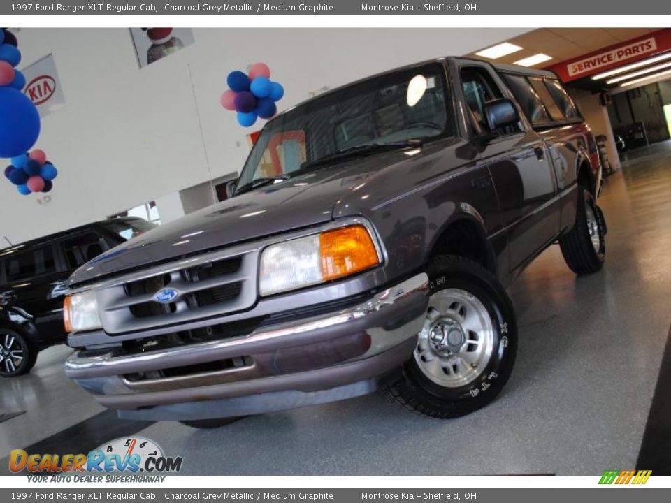 1997 Ford Ranger XLT Regular Cab Charcoal Grey Metallic / Medium Graphite Photo #2