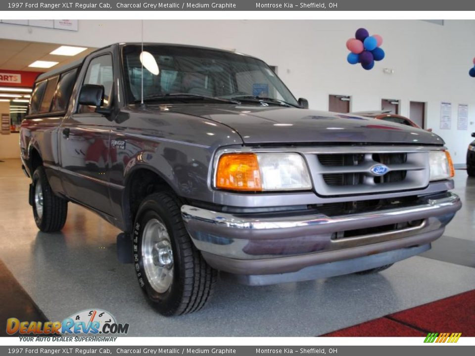 1997 Ford Ranger XLT Regular Cab Charcoal Grey Metallic / Medium Graphite Photo #8