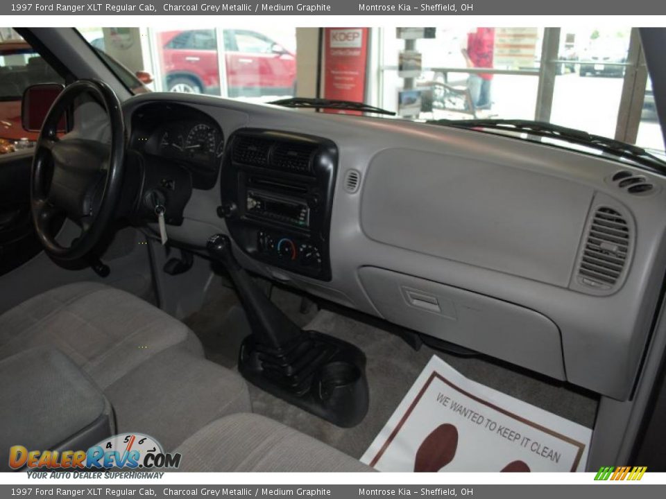 1997 Ford Ranger XLT Regular Cab Charcoal Grey Metallic / Medium Graphite Photo #12