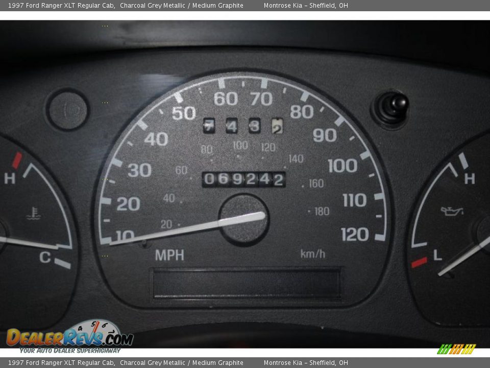 1997 Ford Ranger XLT Regular Cab Charcoal Grey Metallic / Medium Graphite Photo #27