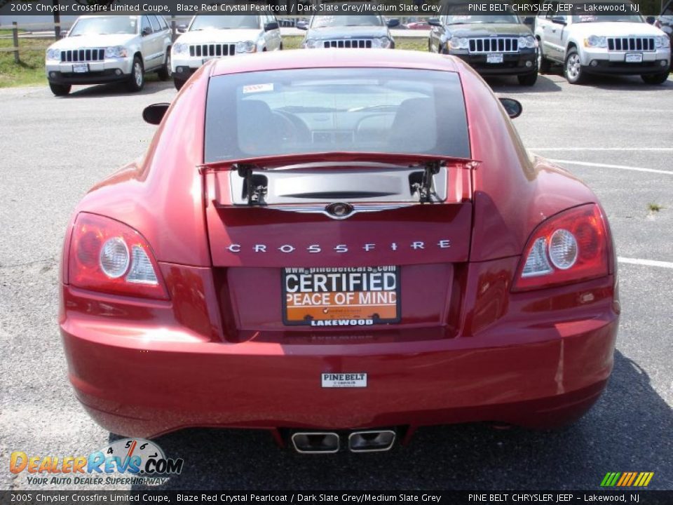 2005 Chrysler Crossfire Limited Coupe Blaze Red Crystal Pearlcoat / Dark Slate Grey/Medium Slate Grey Photo #5