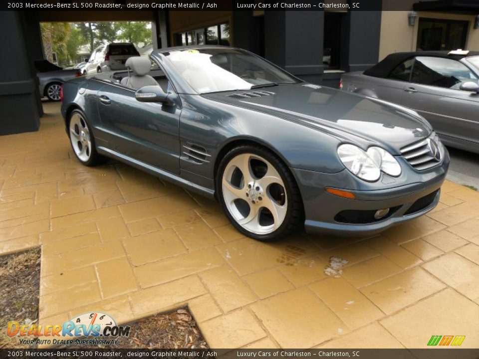 2003 Mercedes-Benz SL 500 Roadster designo Graphite Metallic / Ash Photo #3