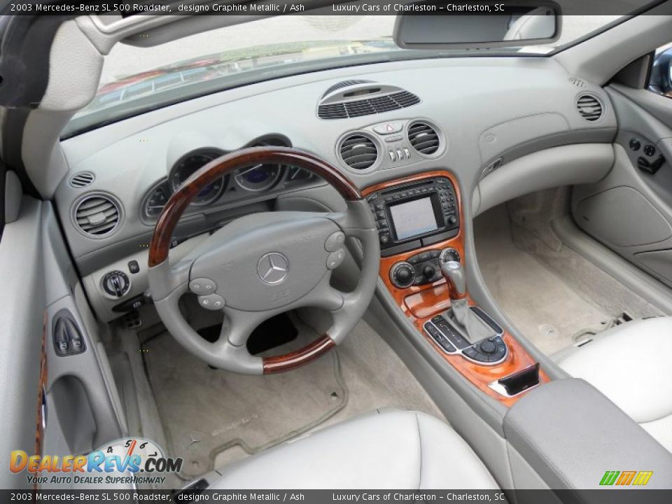 2003 Mercedes-Benz SL 500 Roadster designo Graphite Metallic / Ash Photo #8