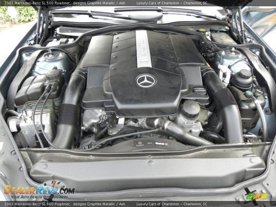 2003 Mercedes-Benz SL 500 Roadster designo Graphite Metallic / Ash Photo #14