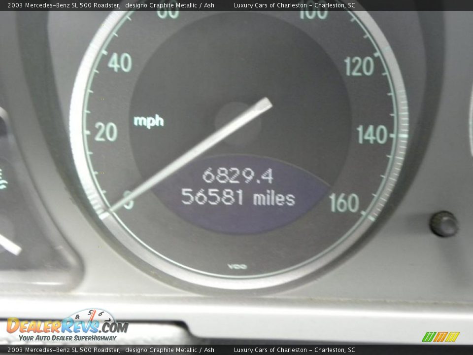 2003 Mercedes-Benz SL 500 Roadster designo Graphite Metallic / Ash Photo #17