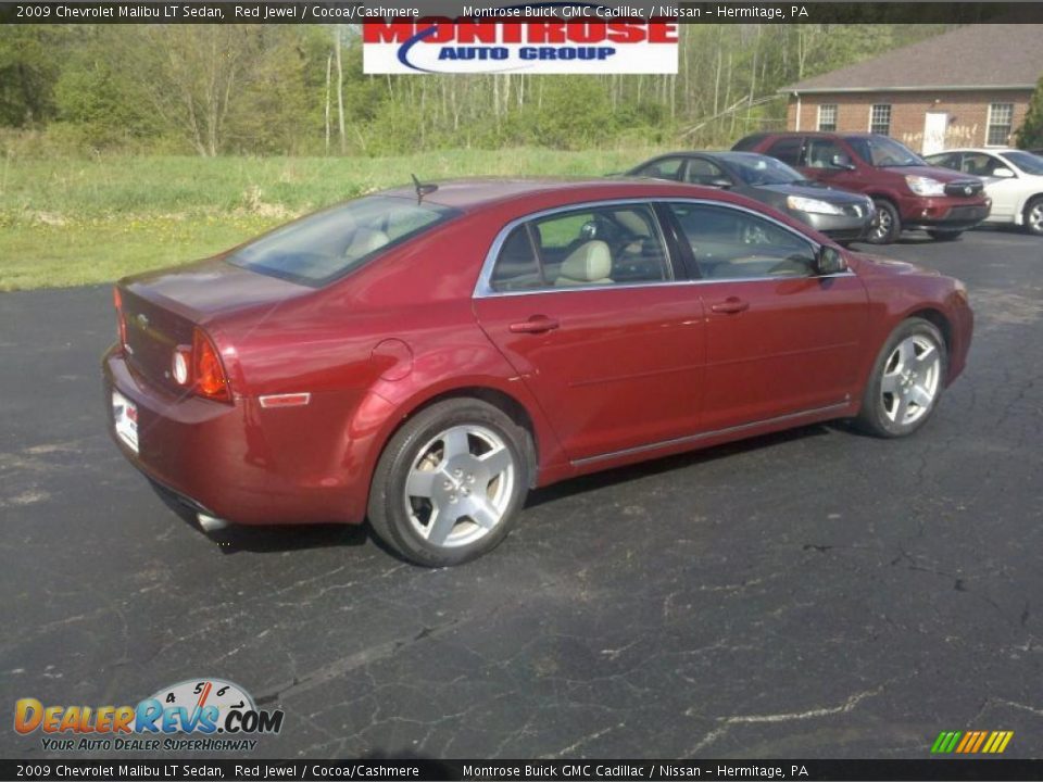 2009 Chevrolet Malibu LT Sedan Red Jewel / Cocoa/Cashmere Photo #2