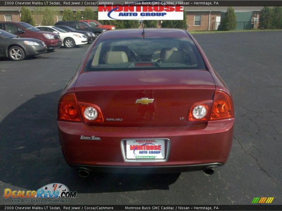 2009 Chevrolet Malibu LT Sedan Red Jewel / Cocoa/Cashmere Photo #4