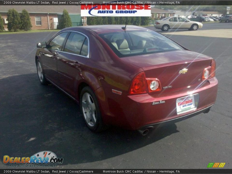 2009 Chevrolet Malibu LT Sedan Red Jewel / Cocoa/Cashmere Photo #5