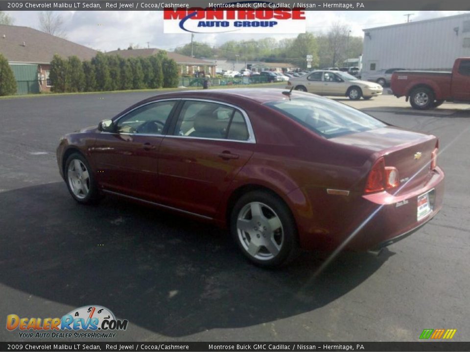 2009 Chevrolet Malibu LT Sedan Red Jewel / Cocoa/Cashmere Photo #6