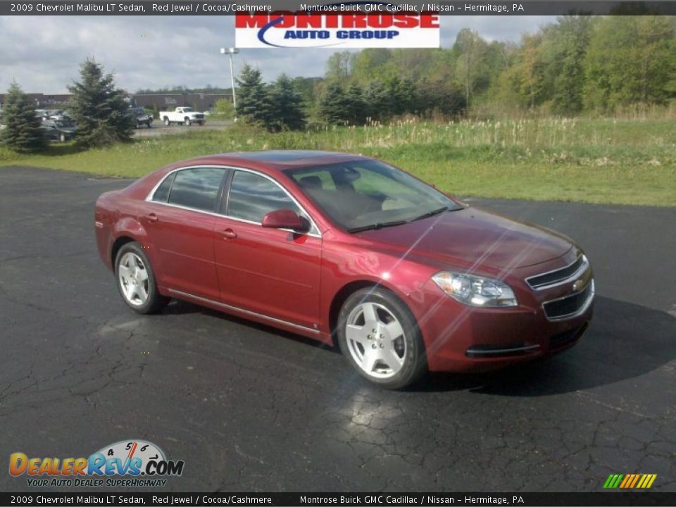 2009 Chevrolet Malibu LT Sedan Red Jewel / Cocoa/Cashmere Photo #22