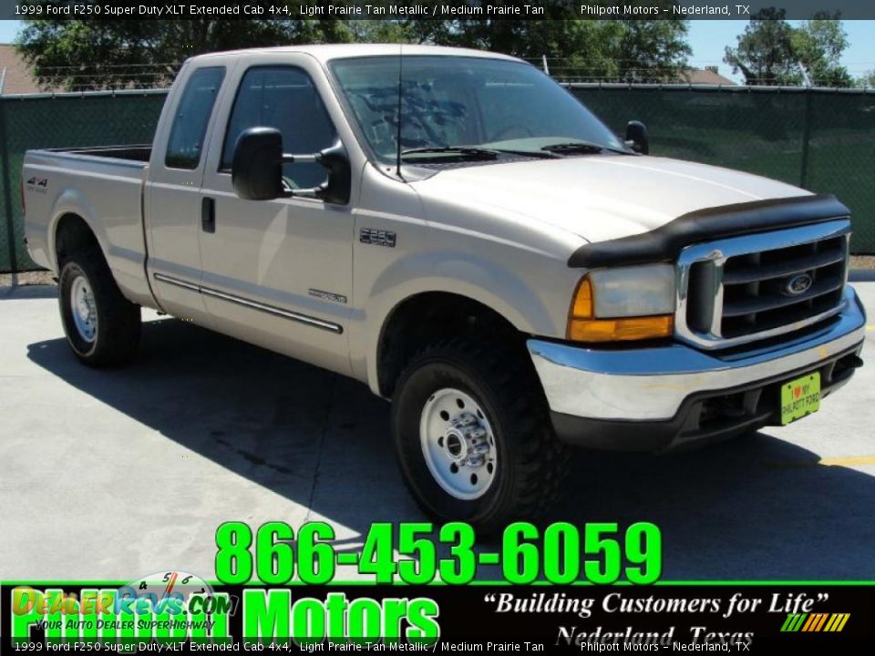 1999 Ford F250 Super Duty XLT Extended Cab 4x4 Light Prairie Tan Metallic / Medium Prairie Tan Photo #1