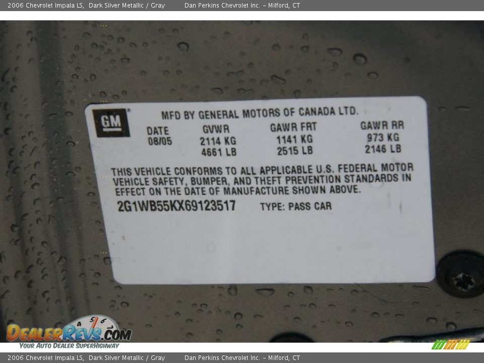 2006 Chevrolet Impala LS Dark Silver Metallic / Gray Photo #27