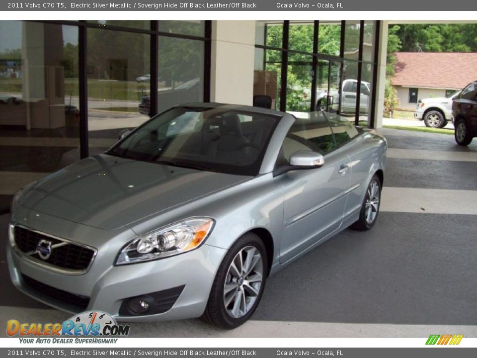 2011 Volvo C70 T5 Electric Silver Metallic / Soverign Hide Off Black Leather/Off Black Photo #2