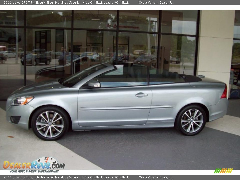 2011 Volvo C70 T5 Electric Silver Metallic / Soverign Hide Off Black Leather/Off Black Photo #3