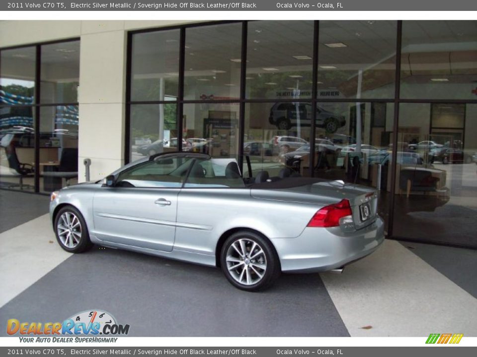 2011 Volvo C70 T5 Electric Silver Metallic / Soverign Hide Off Black Leather/Off Black Photo #4