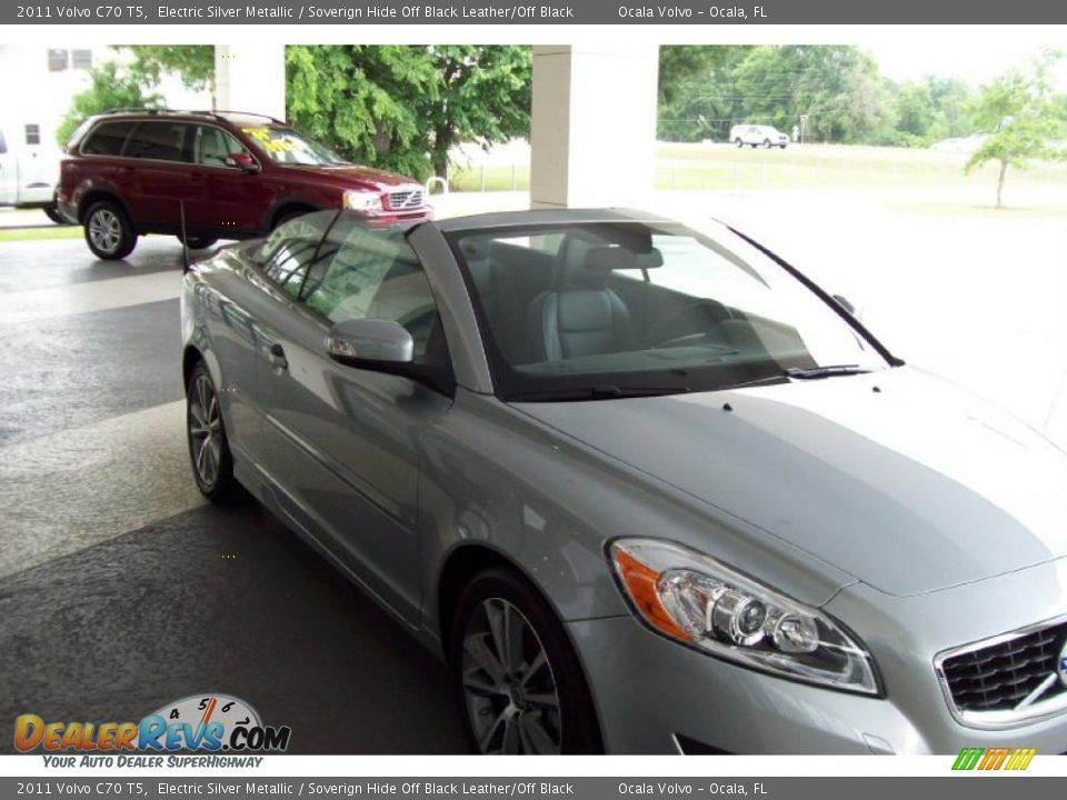 2011 Volvo C70 T5 Electric Silver Metallic / Soverign Hide Off Black Leather/Off Black Photo #7
