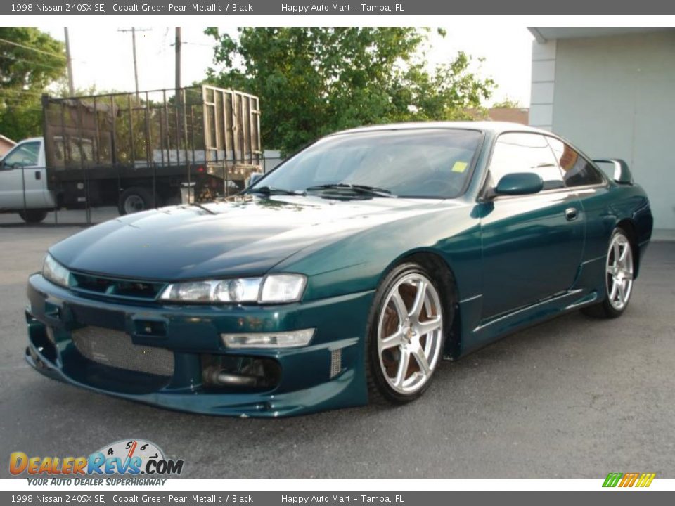 1998 Nissan 240SX SE Cobalt Green Pearl Metallic / Black Photo #6