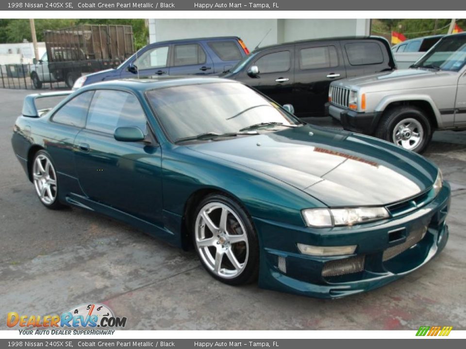 1998 Nissan 240SX SE Cobalt Green Pearl Metallic / Black Photo #9