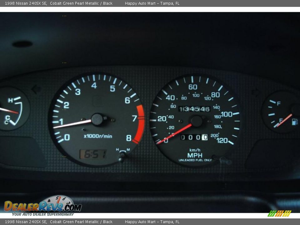 1998 Nissan 240SX SE Cobalt Green Pearl Metallic / Black Photo #21