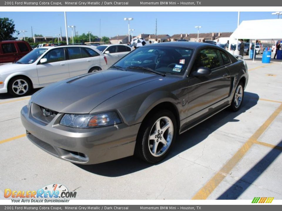 2001 Ford Mustang Cobra Coupe Mineral Grey Metallic / Dark Charcoal Photo #1
