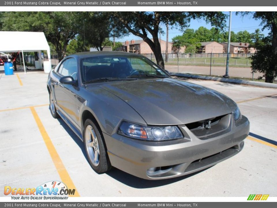 2001 Ford Mustang Cobra Coupe Mineral Grey Metallic / Dark Charcoal Photo #4