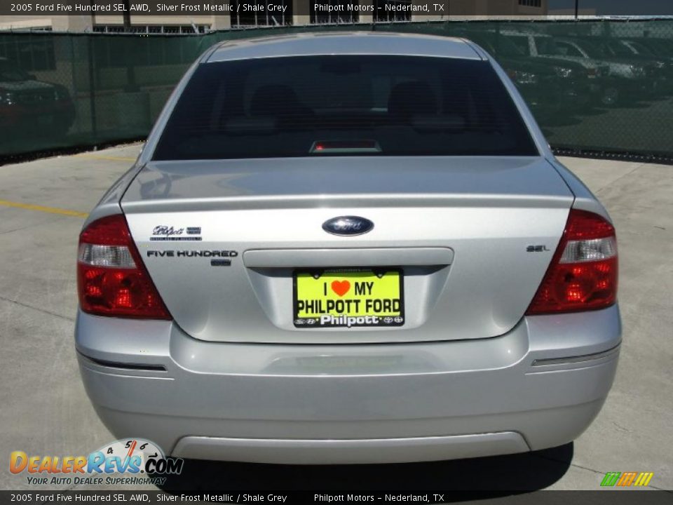 2005 Ford Five Hundred SEL AWD Silver Frost Metallic / Shale Grey Photo #4