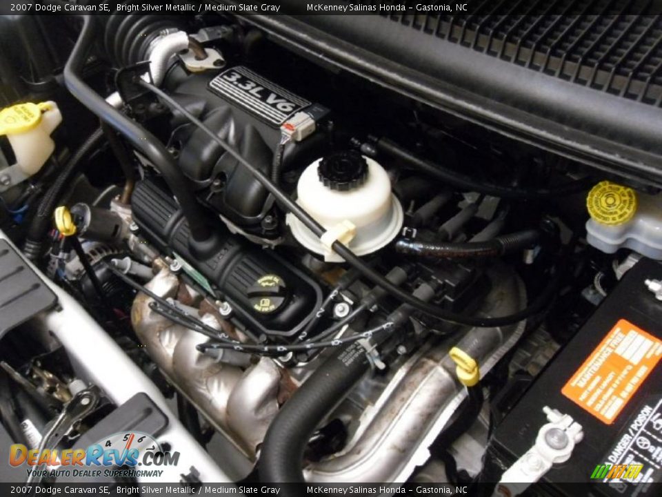 2007 Dodge Caravan SE Bright Silver Metallic / Medium Slate Gray Photo #24