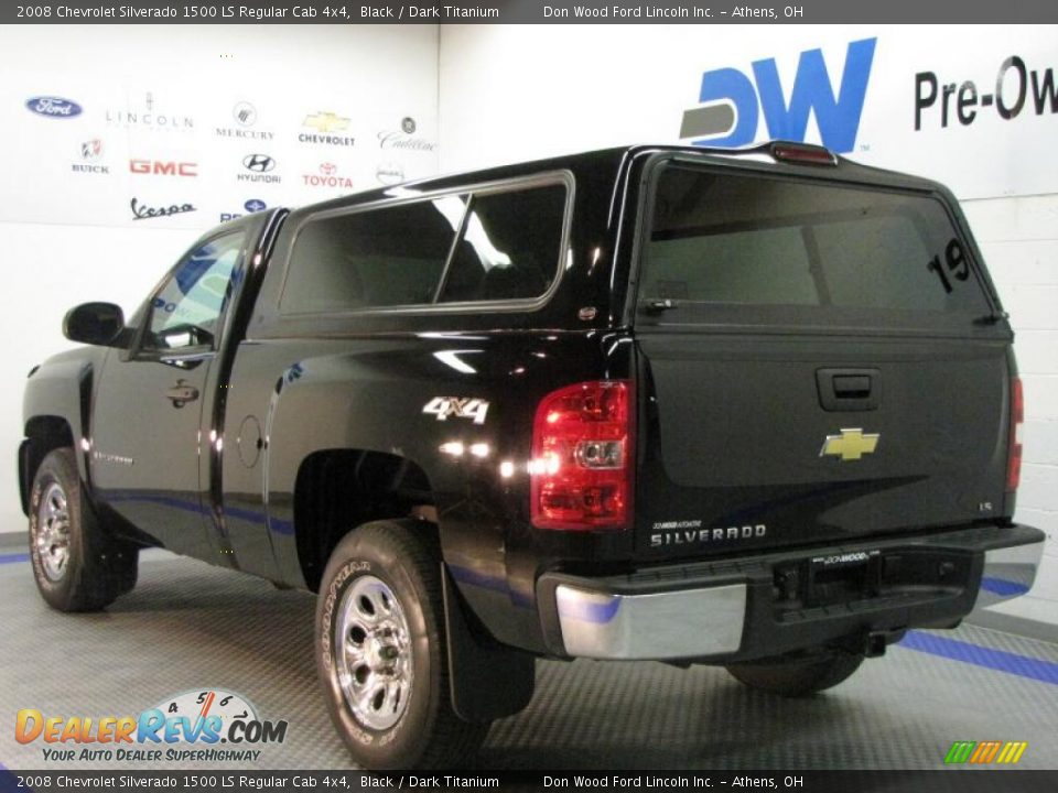 2008 Chevrolet Silverado 1500 LS Regular Cab 4x4 Black / Dark Titanium Photo #3