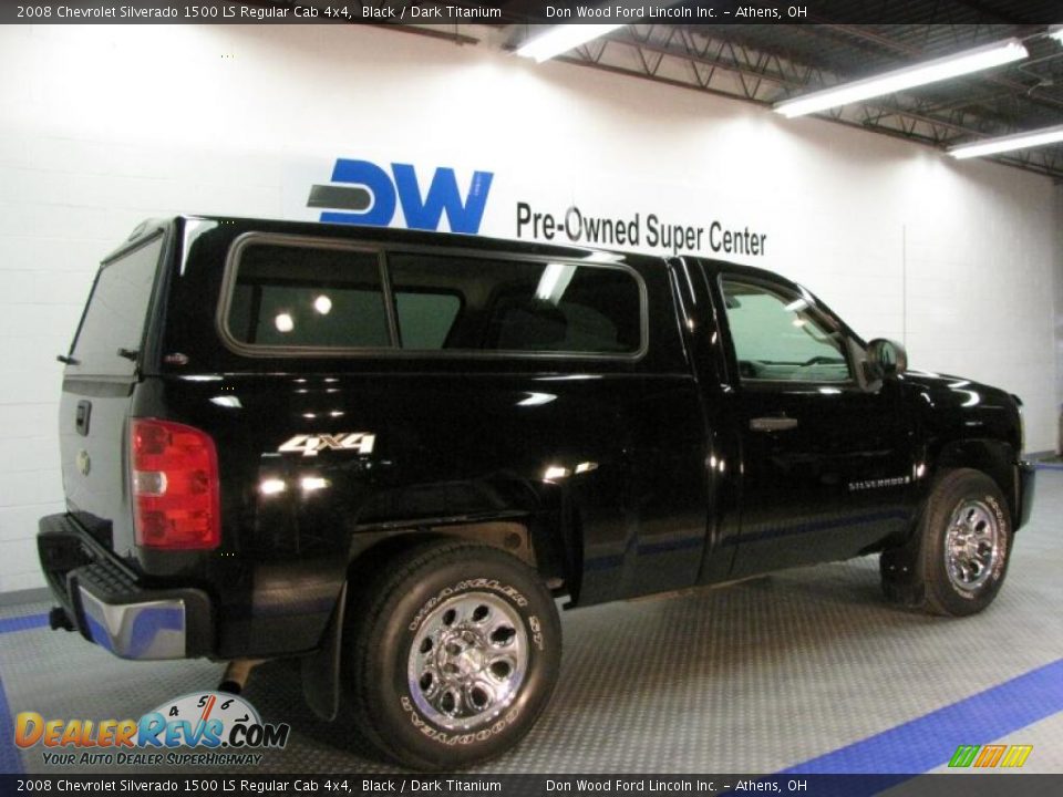 2008 Chevrolet Silverado 1500 LS Regular Cab 4x4 Black / Dark Titanium Photo #4