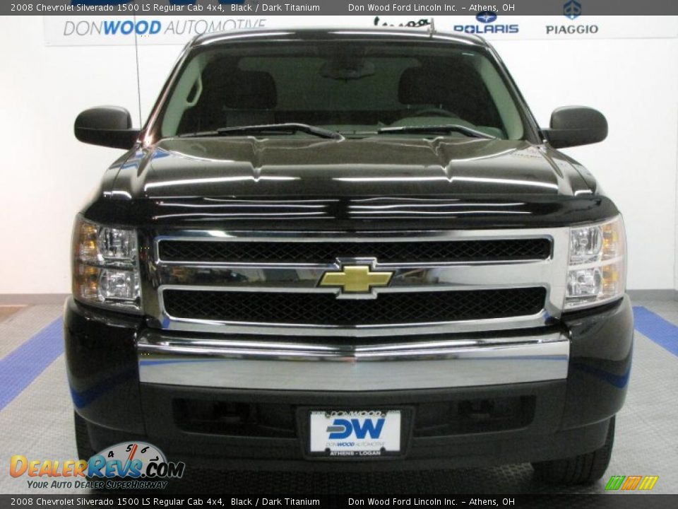 2008 Chevrolet Silverado 1500 LS Regular Cab 4x4 Black / Dark Titanium Photo #7
