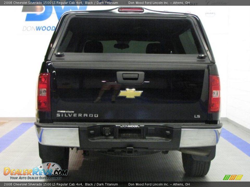 2008 Chevrolet Silverado 1500 LS Regular Cab 4x4 Black / Dark Titanium Photo #8