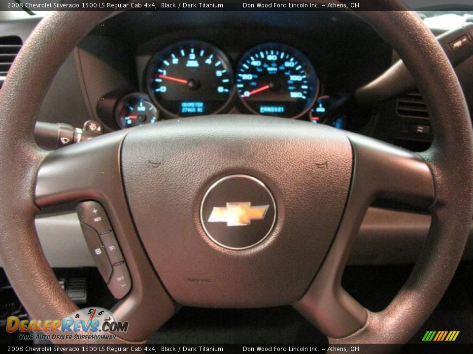 2008 Chevrolet Silverado 1500 LS Regular Cab 4x4 Black / Dark Titanium Photo #14