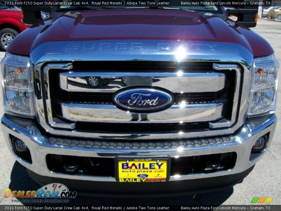 2011 Ford F250 Super Duty Lariat Crew Cab 4x4 Royal Red Metallic / Adobe Two Tone Leather Photo #1