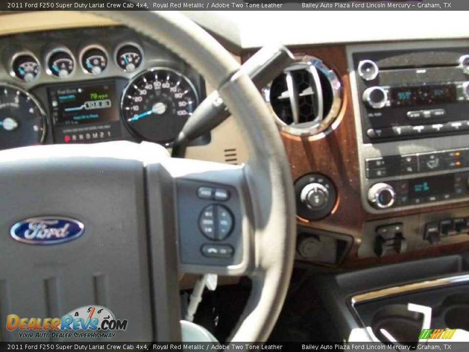 2011 Ford F250 Super Duty Lariat Crew Cab 4x4 Royal Red Metallic / Adobe Two Tone Leather Photo #3