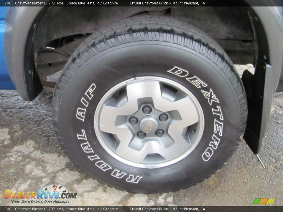 2001 Chevrolet Blazer LS ZR2 4x4 Space Blue Metallic / Graphite Photo #3
