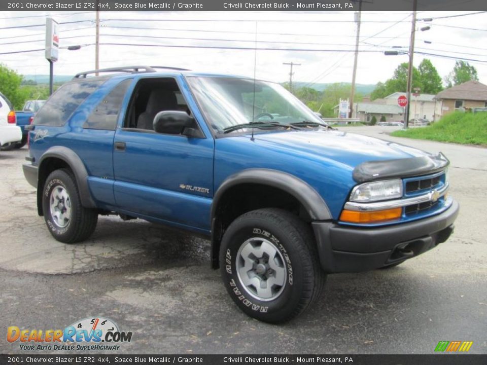 2001 Chevrolet Blazer LS ZR2 4x4 Space Blue Metallic / Graphite Photo #5