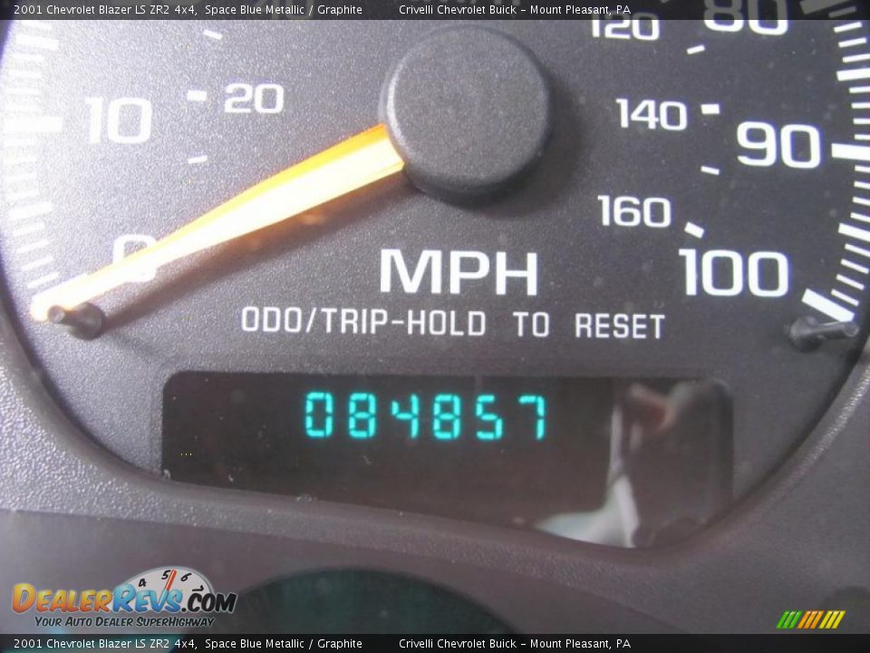 2001 Chevrolet Blazer LS ZR2 4x4 Space Blue Metallic / Graphite Photo #9