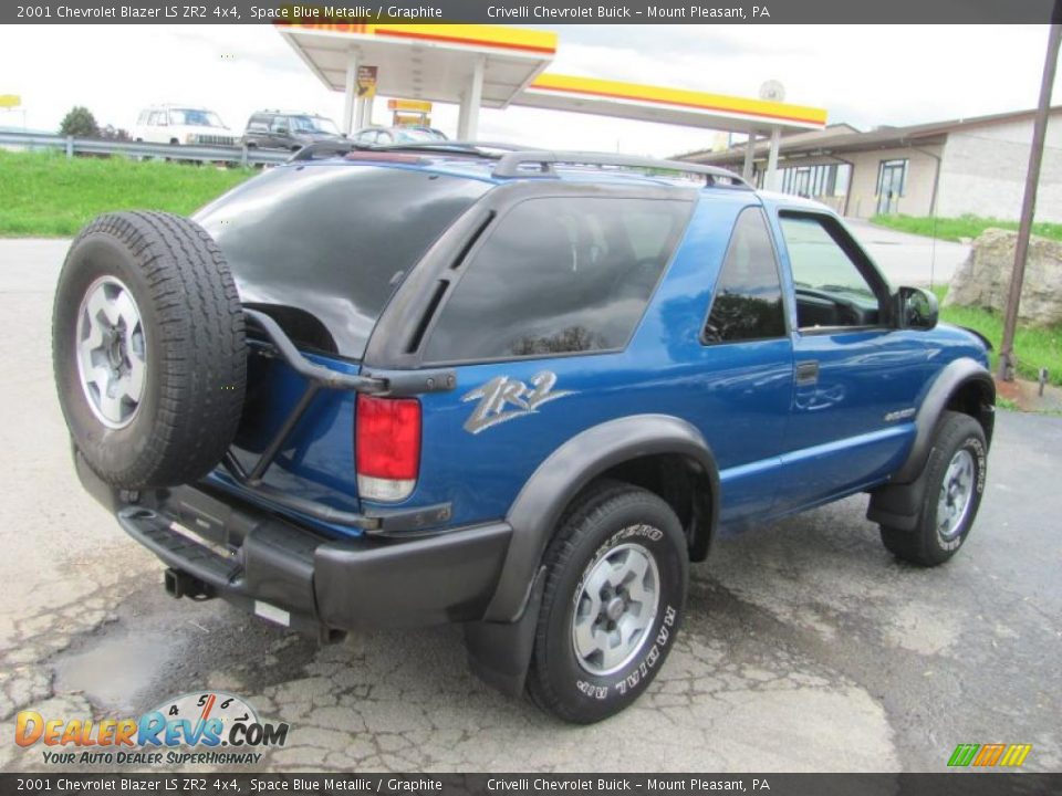 2001 Chevrolet Blazer LS ZR2 4x4 Space Blue Metallic / Graphite Photo #12