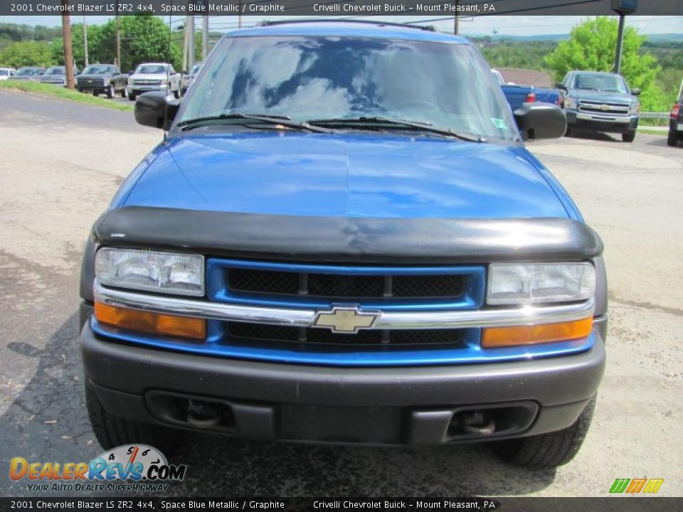 2001 Chevrolet Blazer LS ZR2 4x4 Space Blue Metallic / Graphite Photo #14